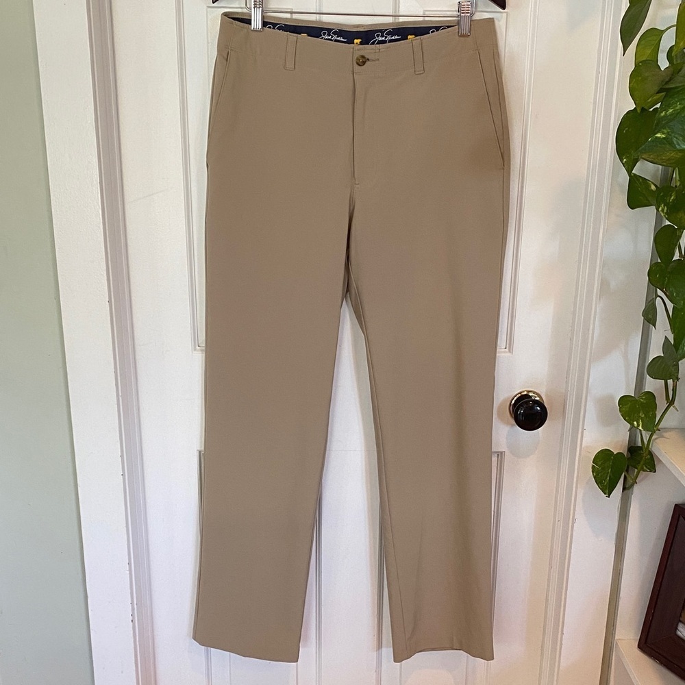 Jack Nicklaus Men’s Tan Pants Chinos Golf Country Club preppy workwear casual